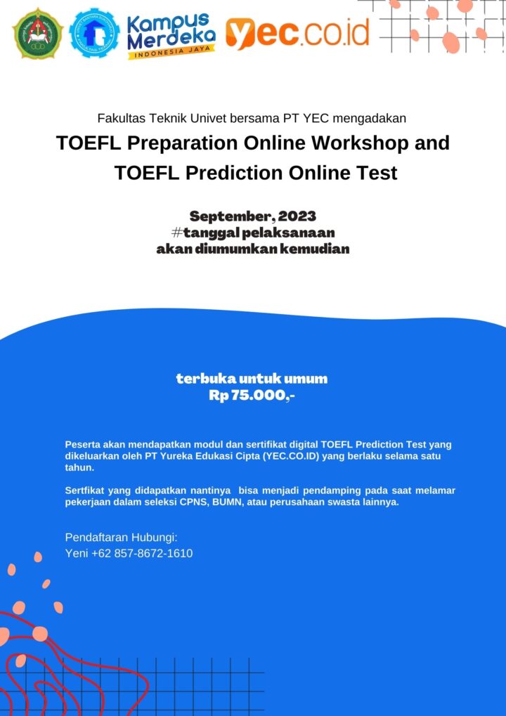 TOEFL Preparation Online Workshop and  TOEFL Prediction Online Test September 2023