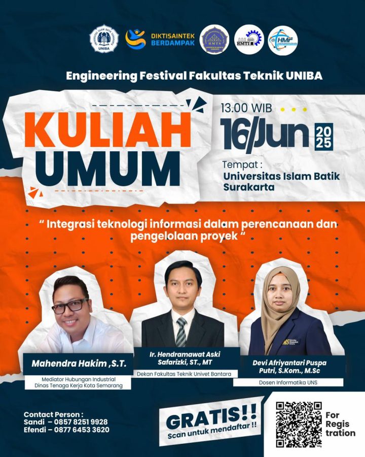 Dekan FT Univet Jadi Narasumber Kuliah Umum di Uniba: Soroti Integrasi Teknologi Informasi dalam Industri Konstruksi