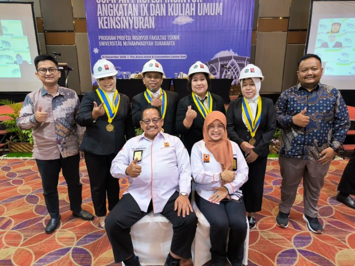 Perkuat Sinergi Keinsinyuran, Dekan Teknik Univet Bantara Hadiri Sumpah Profesi Insinyur Angkatan IX di UMS
